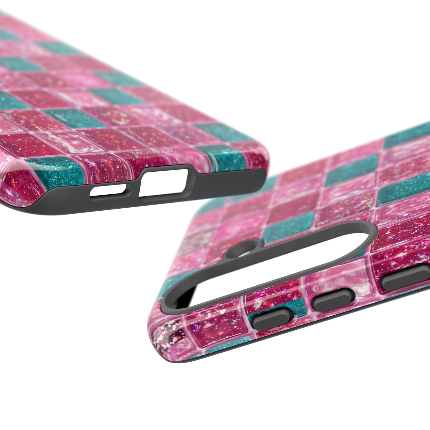 Pink Teal Mosaic Tough Case