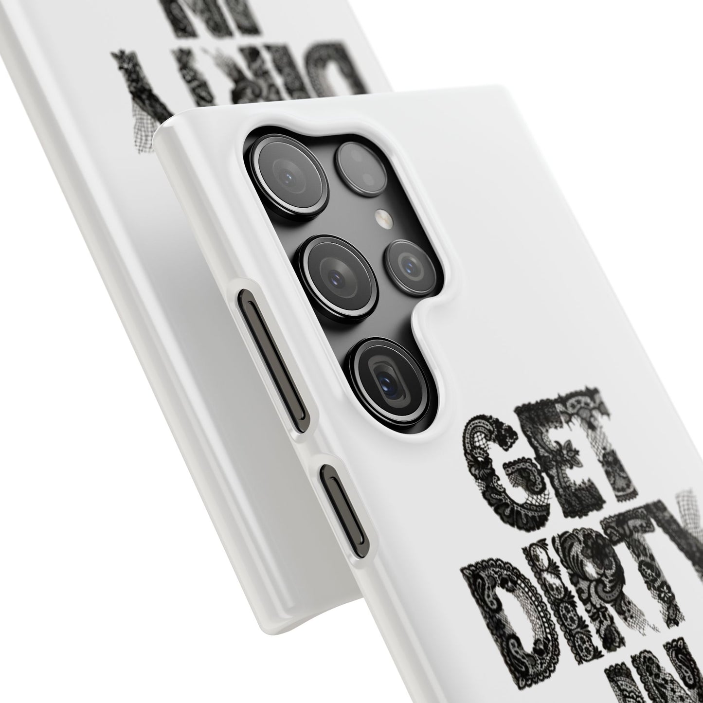 Get Dirty in Paris White Snap Case