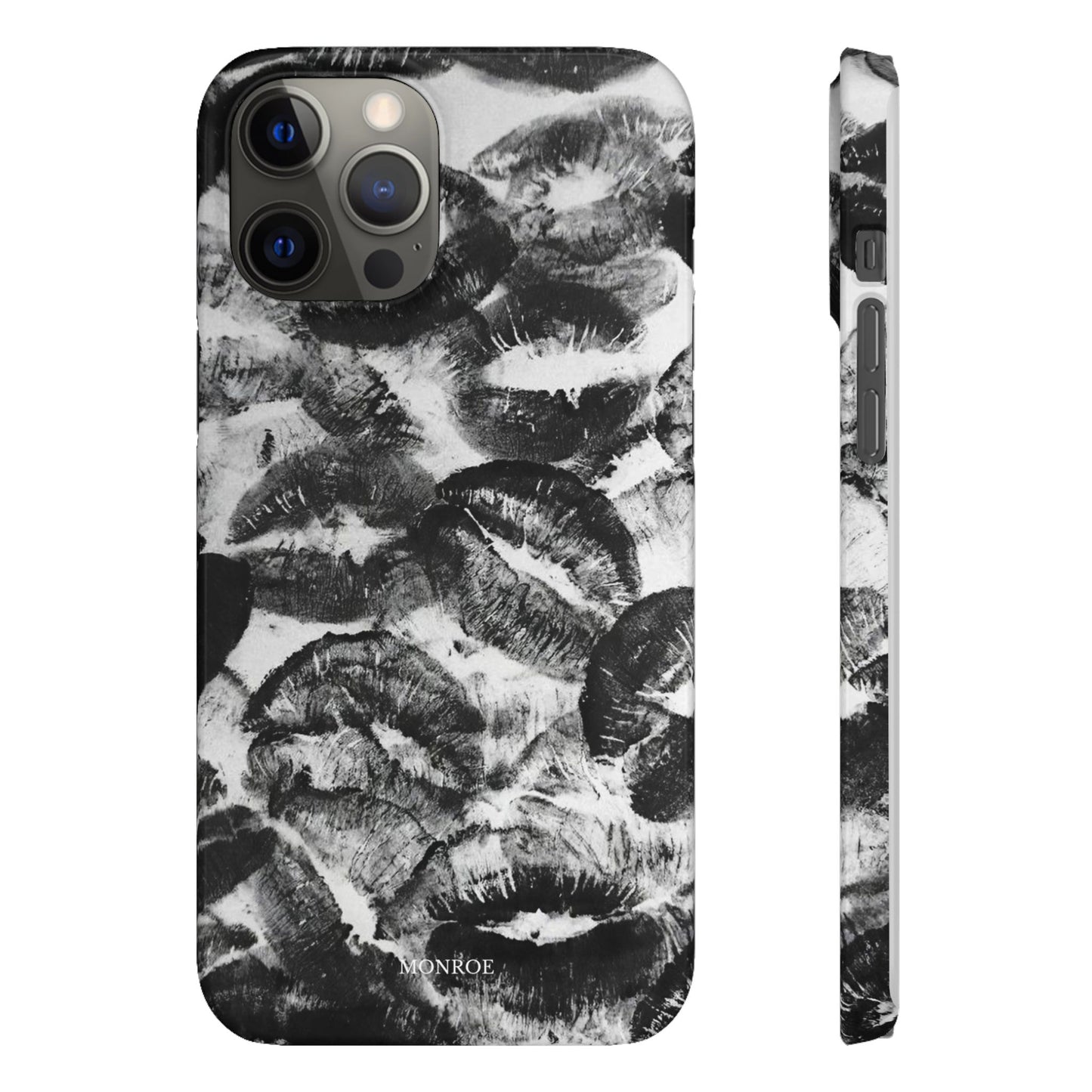 Black & White Kiss Print Case