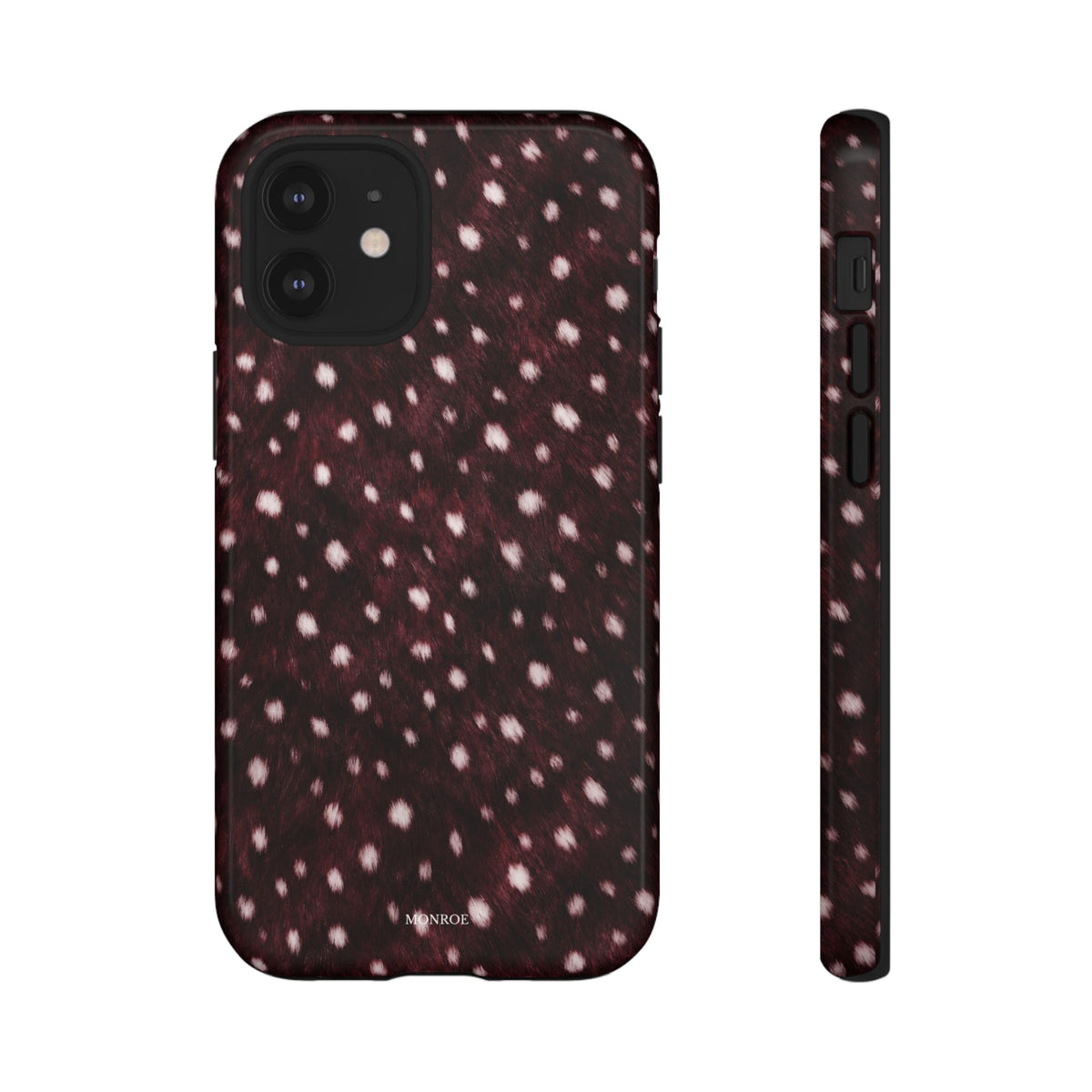 Burgundy Spotted Fur Tough Case
