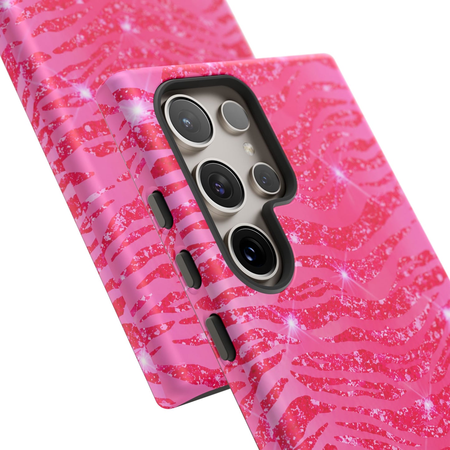 Pink Glitter Zebra Tough Case