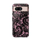 Pink Lace Pattern Tough Phone Case