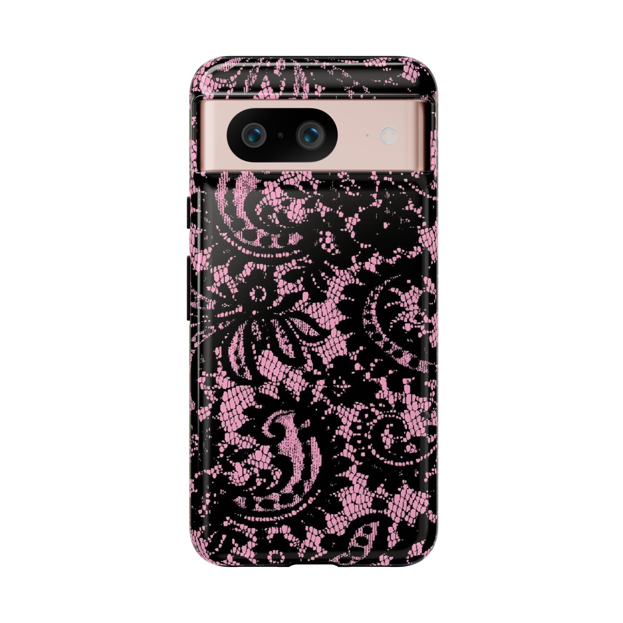 Pink Lace Pattern Tough Phone Case