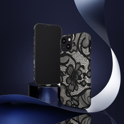 Black Floral Vintage Case