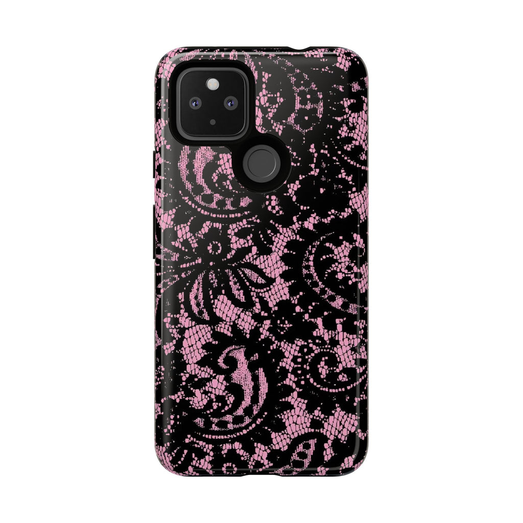 Pink Lace Pattern Tough Phone Case