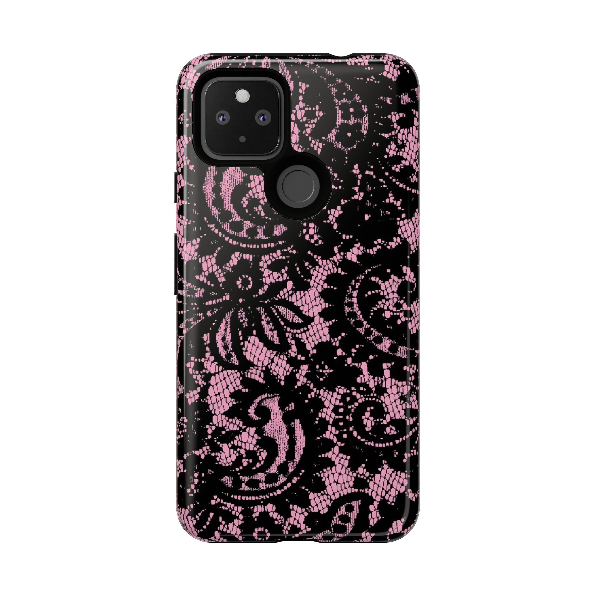 Pink Lace Pattern Tough Phone Case