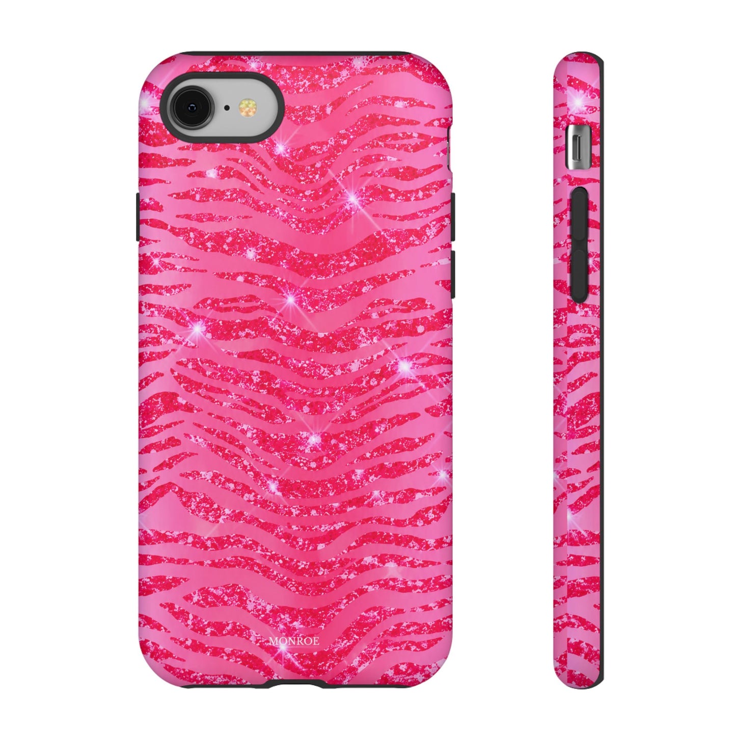 Pink Glitter Zebra Tough Case
