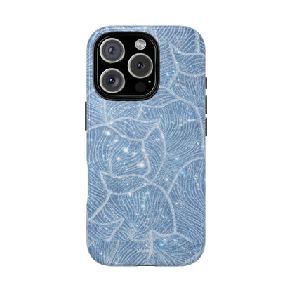Glacier Blue Floral Tough Case