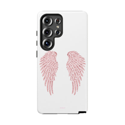 White & Pink Wings Tough Case