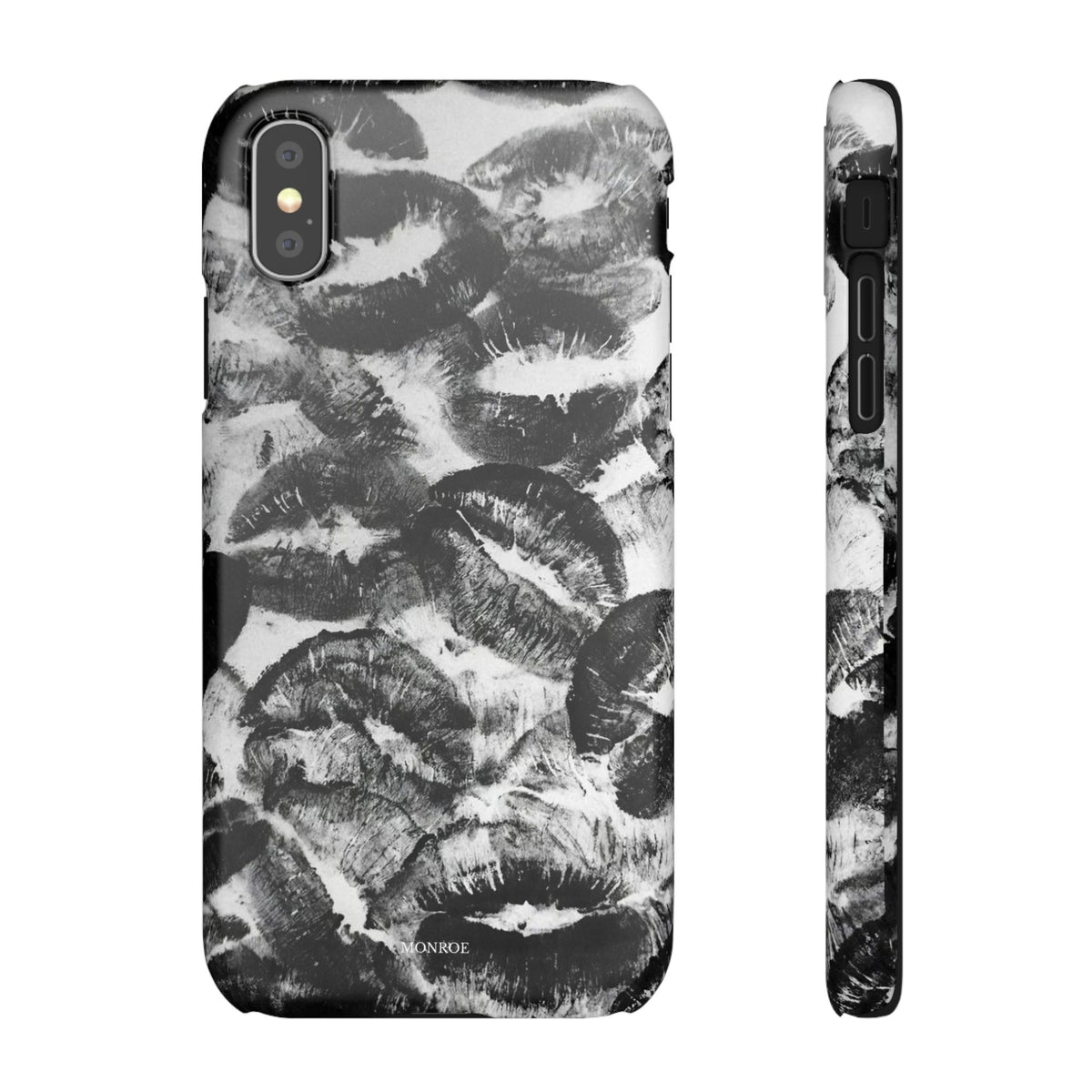 Black & White Kiss Print Case