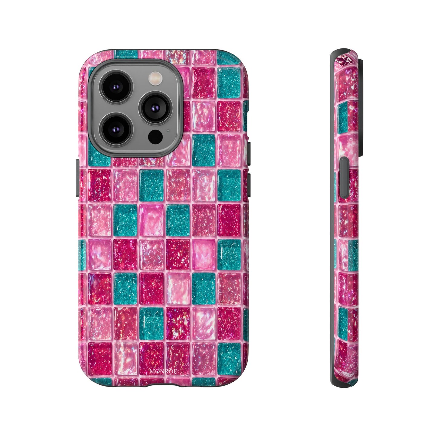 Pink Teal Mosaic Tough Case