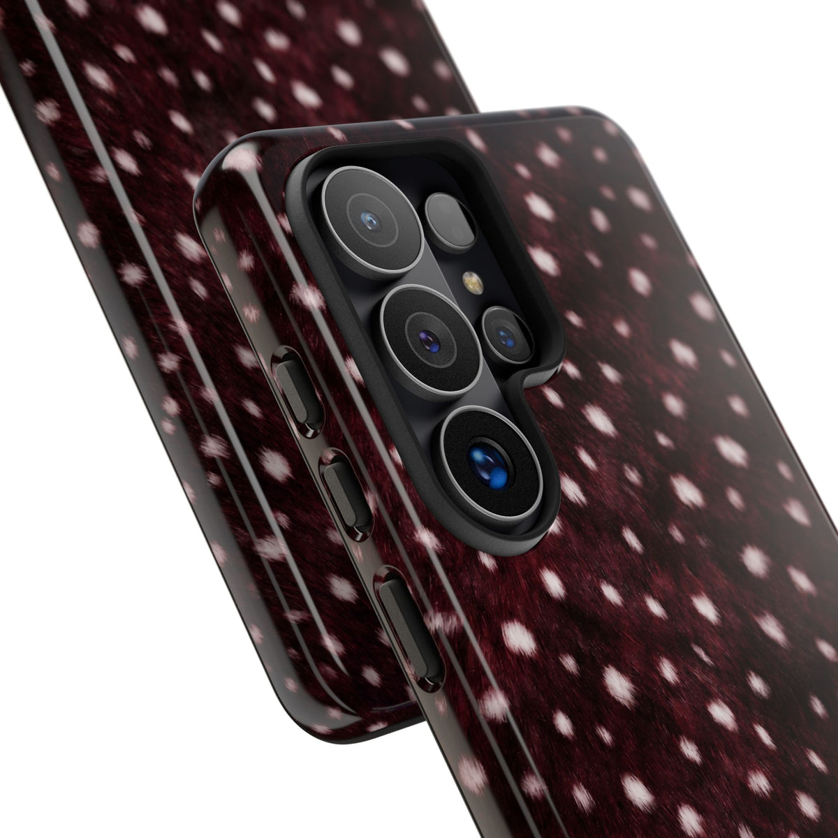 Burgundy Spotted Fur Tough Case