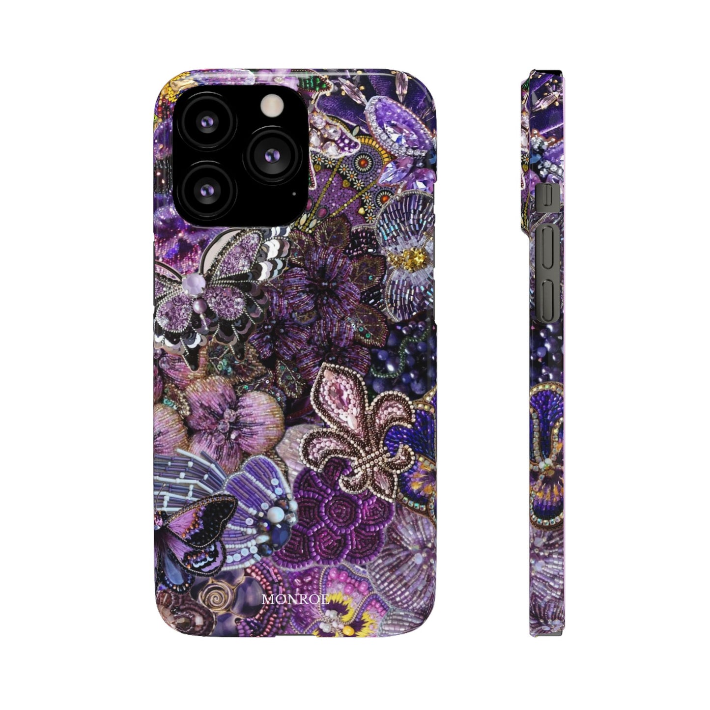 Purple Floral Butterfly Case
