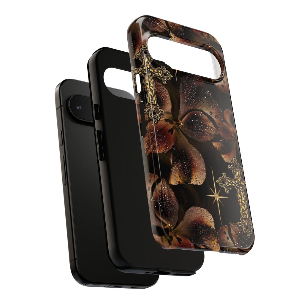 Floral Cross Pattern Tough Case