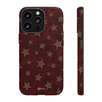 Burgundy Leopard Star Tough Case