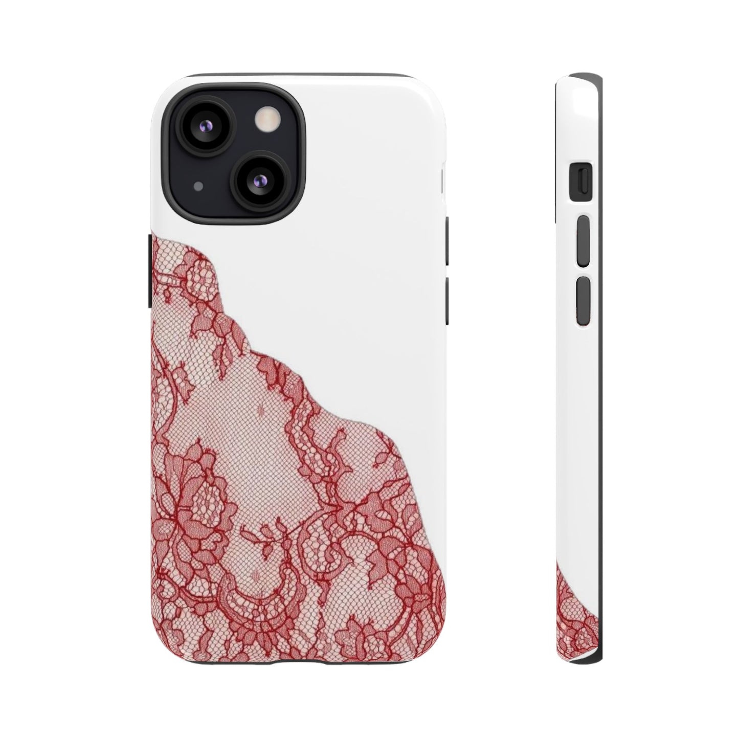 Red Lace Edge Tough Phone Case