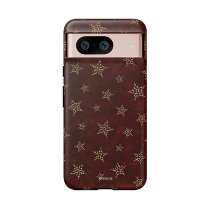 Burgundy Leopard Star Tough Case