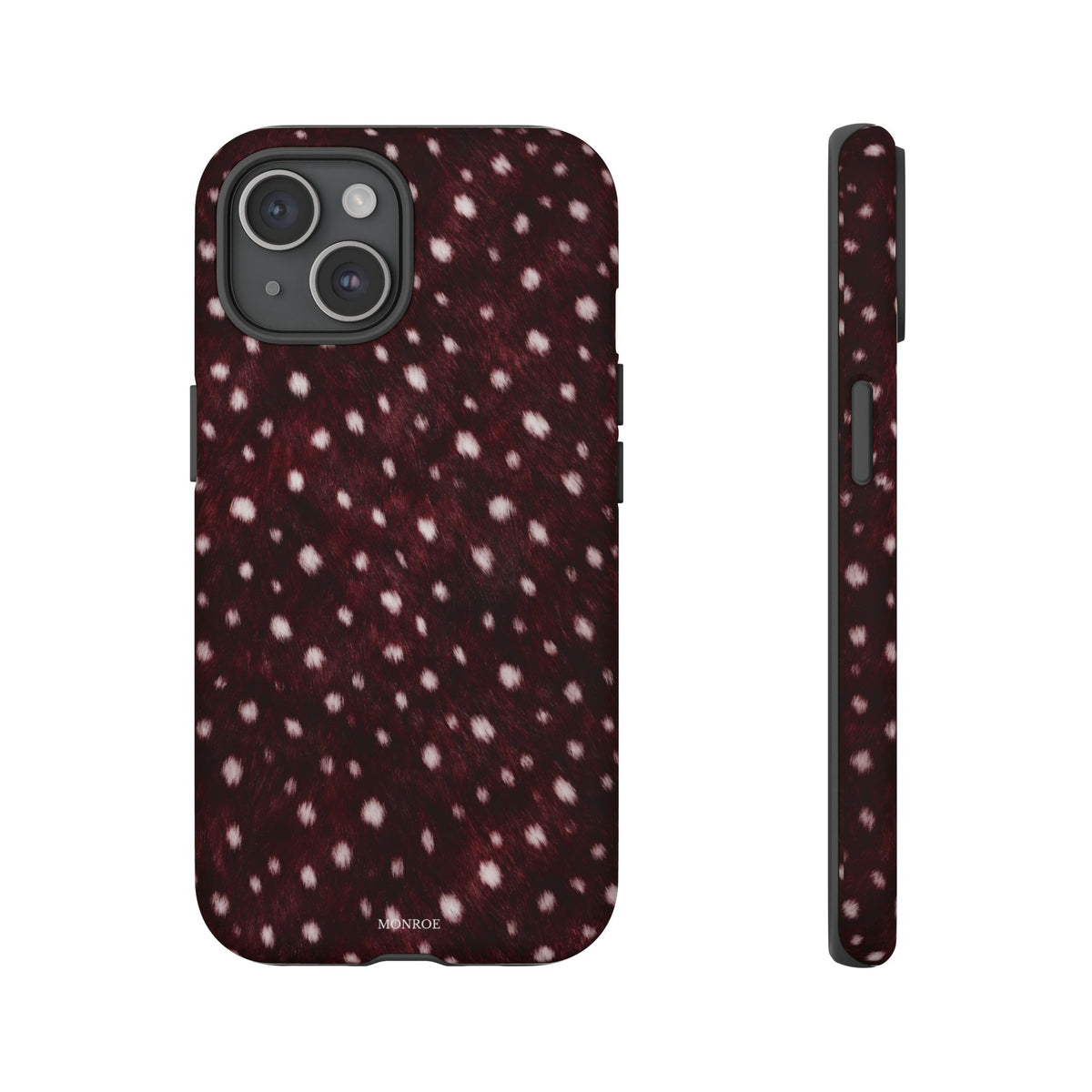 Burgundy Spotted Fur Tough Case