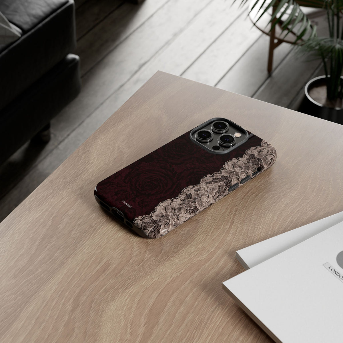 Burgundy Rose Tough Case