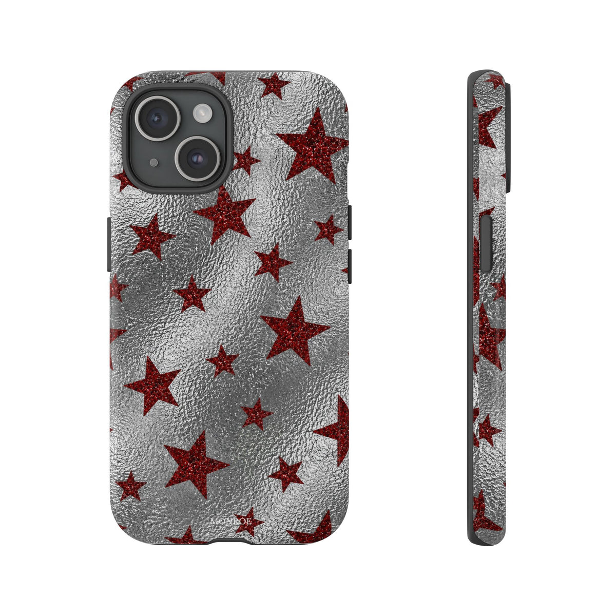 Silver Red Starry Tough Case