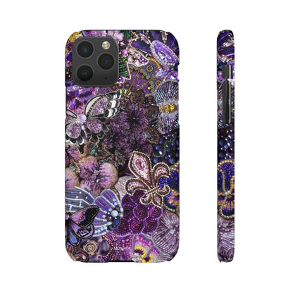 Purple Floral Butterfly Case