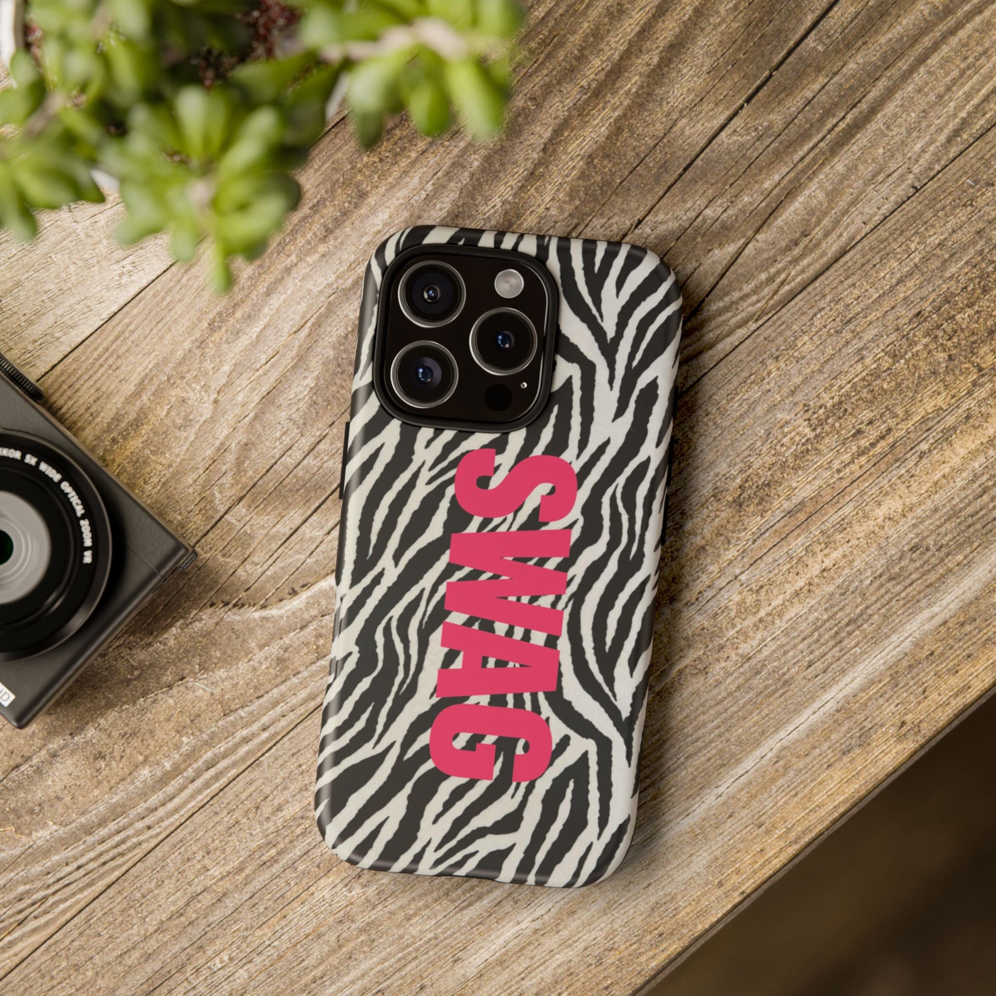 'SWAG' Zebra Print Tough Case