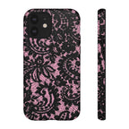 Pink Lace Pattern Tough Phone Case