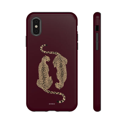 Burgundy Cheetah Tough Case