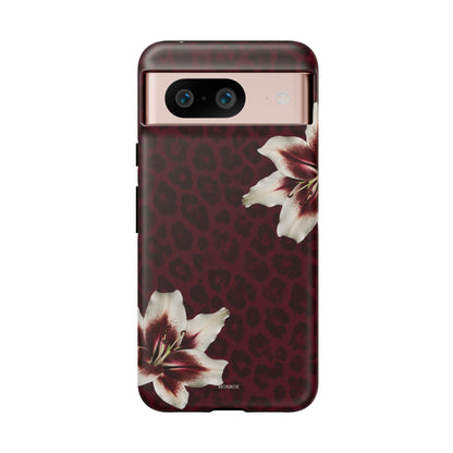 Burgundy Lily Leopard Tough Case