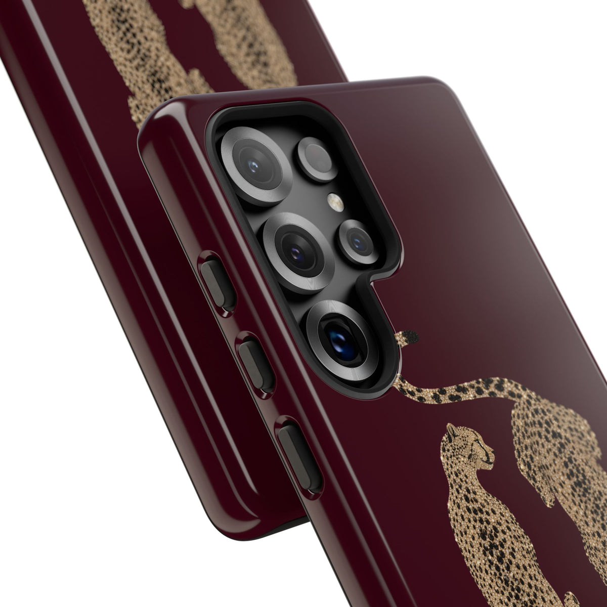 Burgundy Cheetah Tough Case
