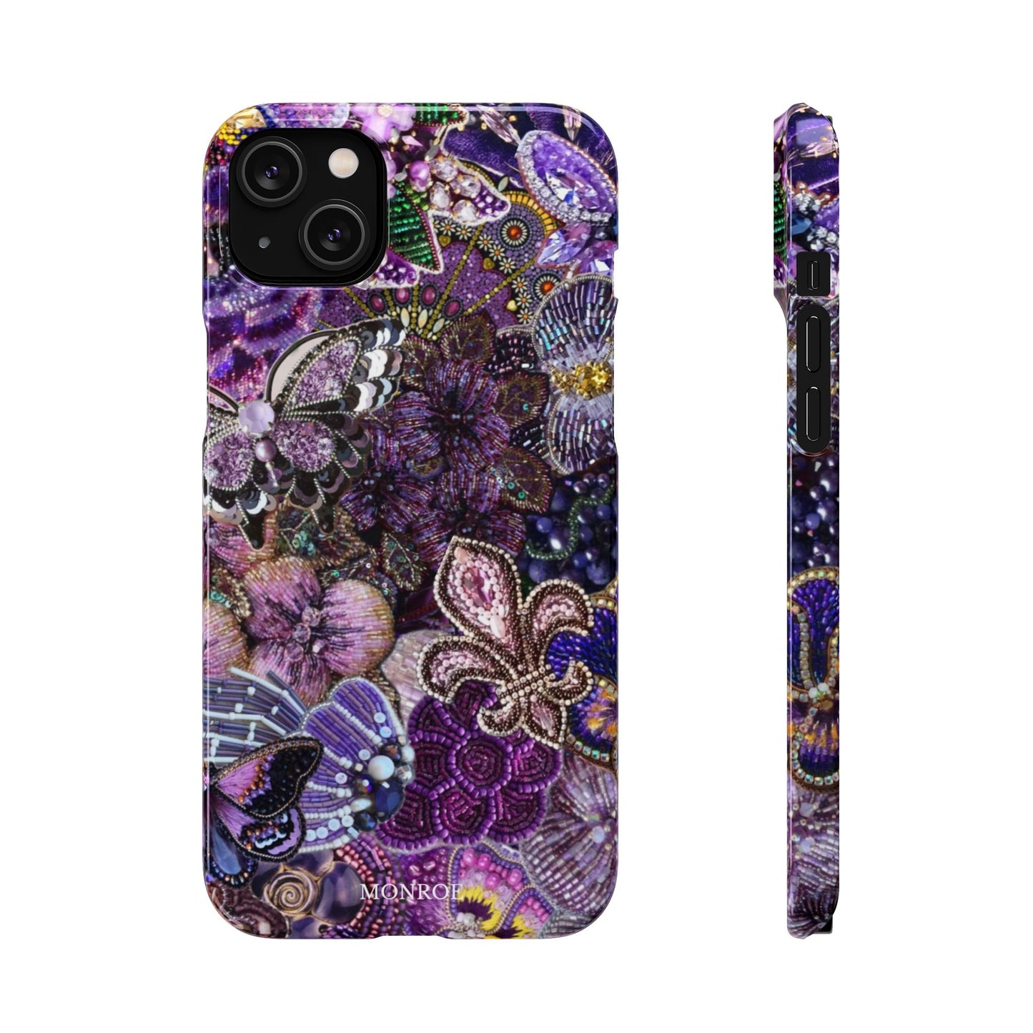 Purple Floral Butterfly Case