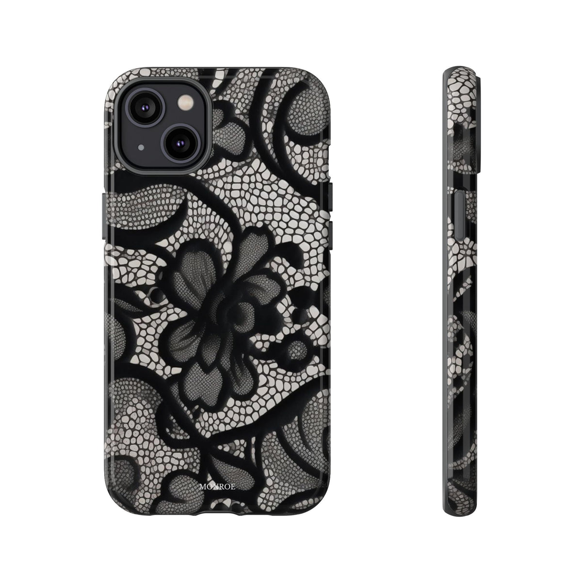 Black Vintage Lace Tough Case