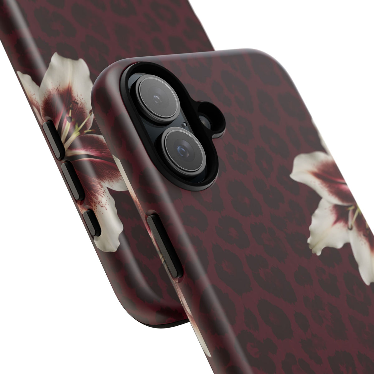 Burgundy Lily Leopard Tough Case