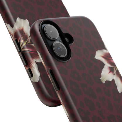 Burgundy Lily Leopard Tough Case