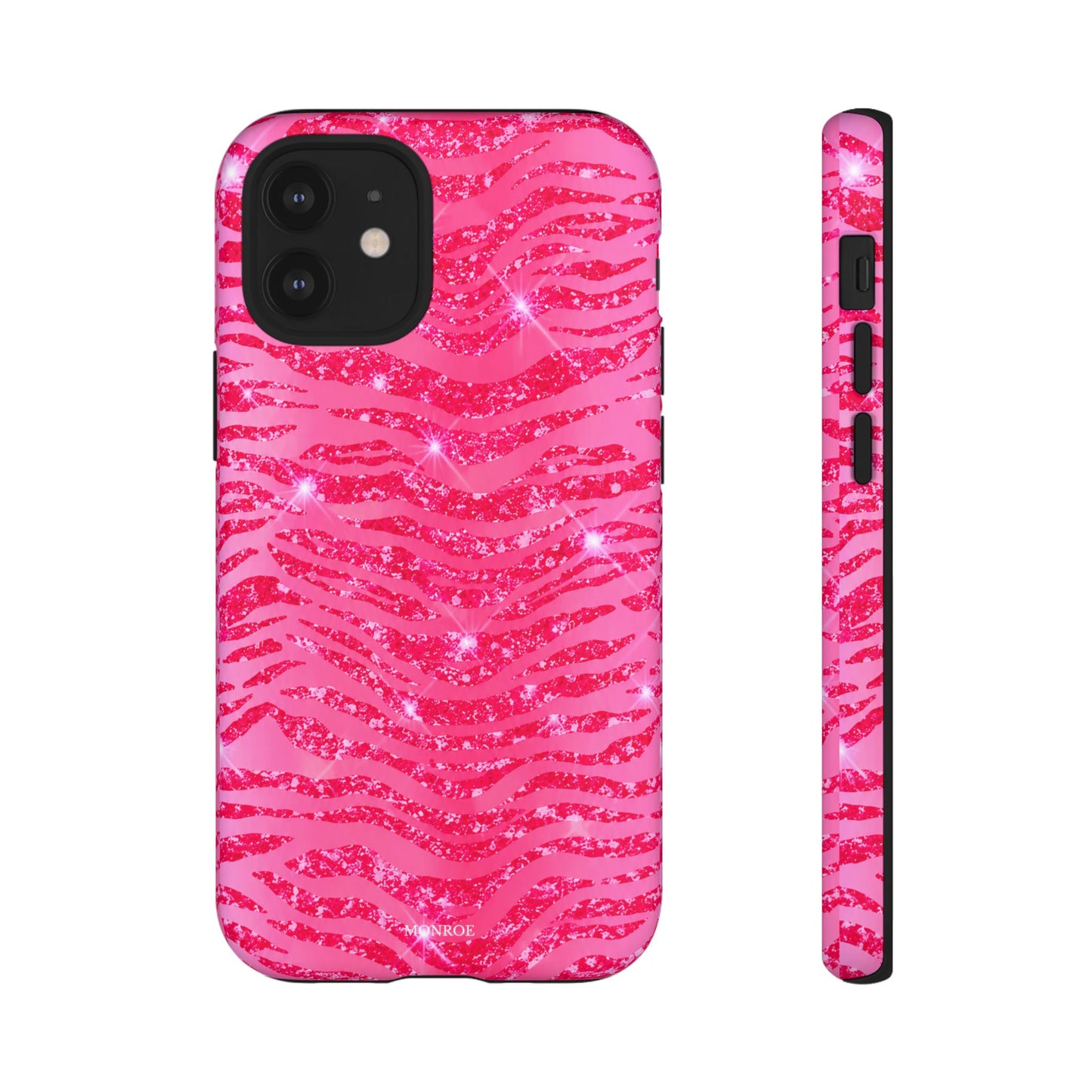 Pink Glitter Zebra Tough Case