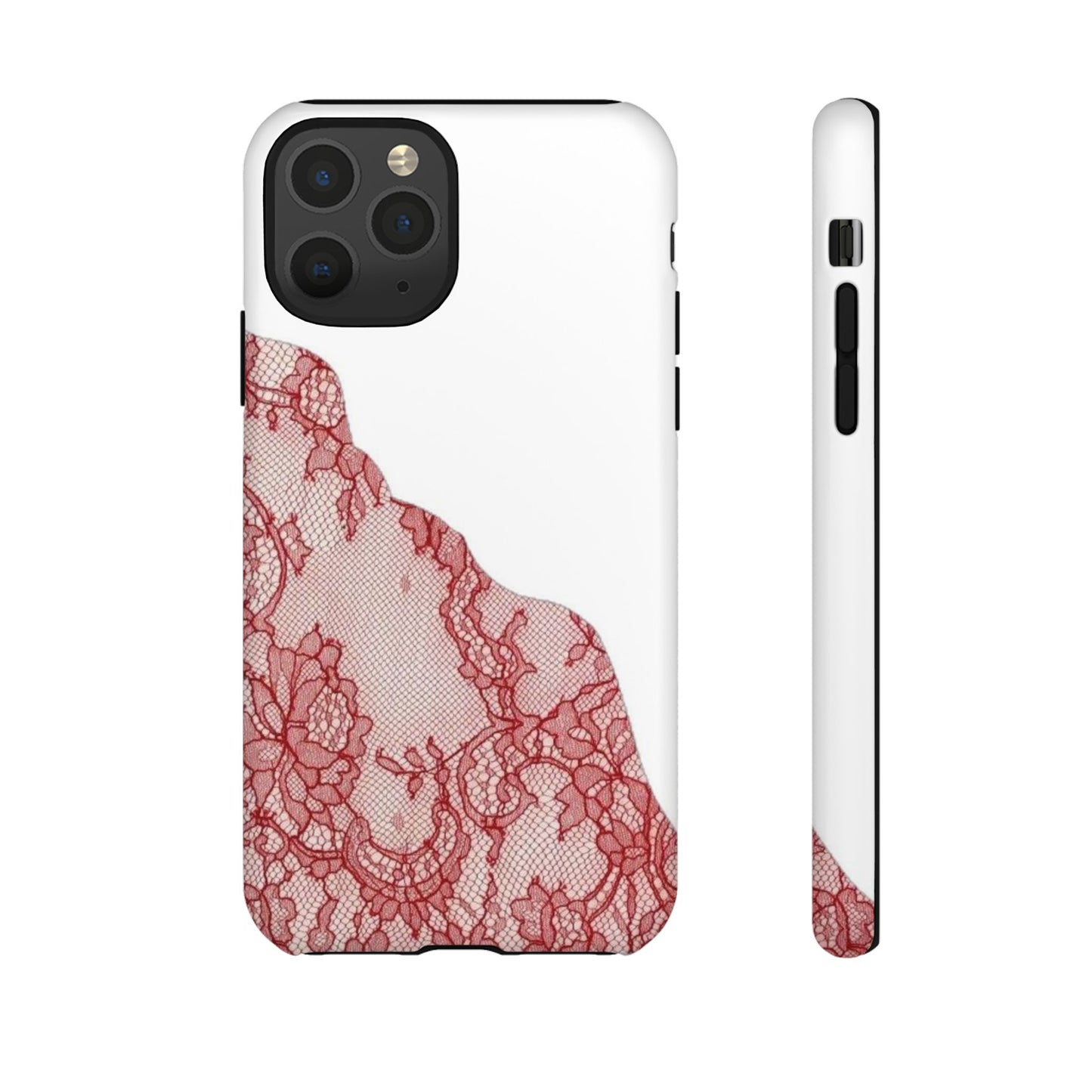 Red Lace Edge Tough Phone Case