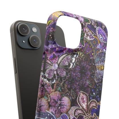 Purple Floral Butterfly Case