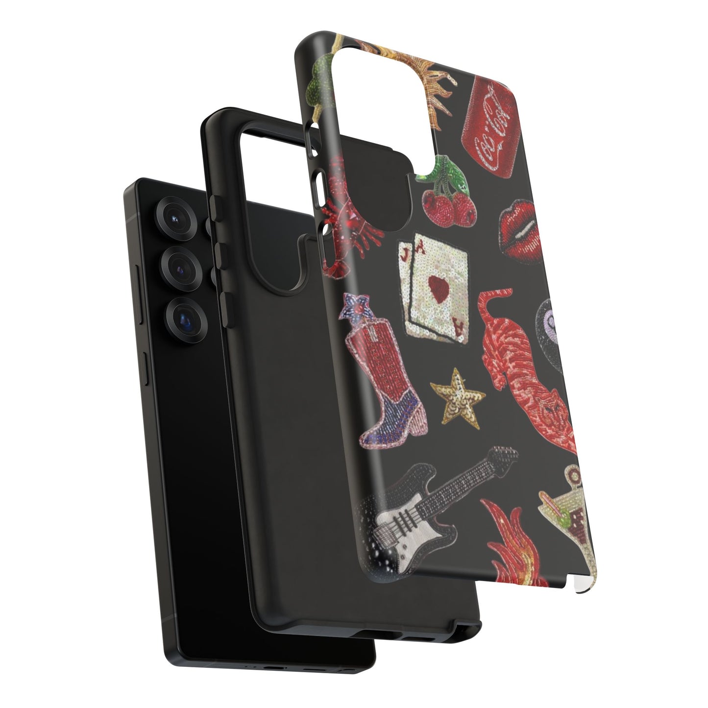 Retro Patch Motif Tough Case