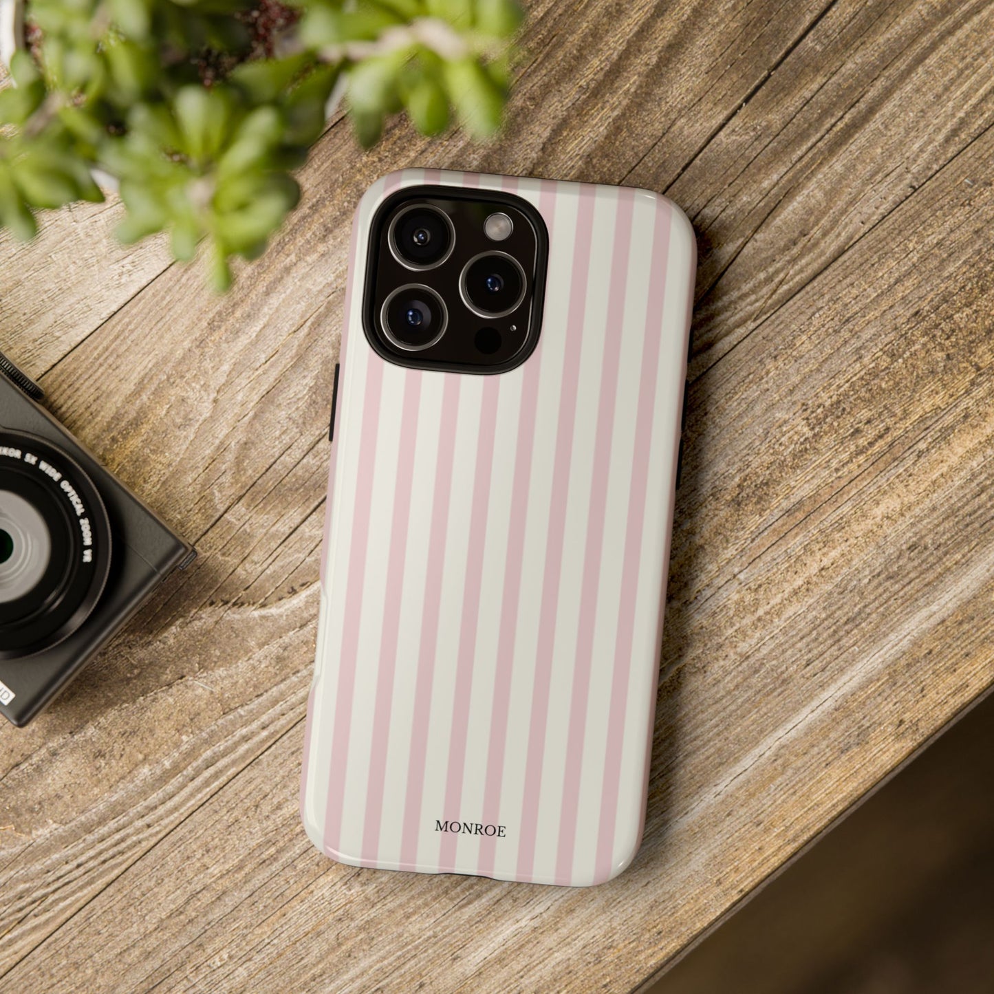 Light Pink Stripe Tough Phone Case