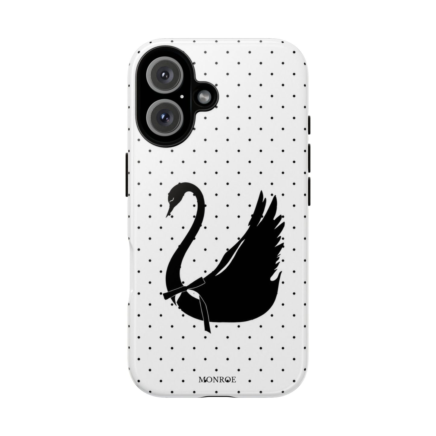 White Swan Polka Dot Tough Case