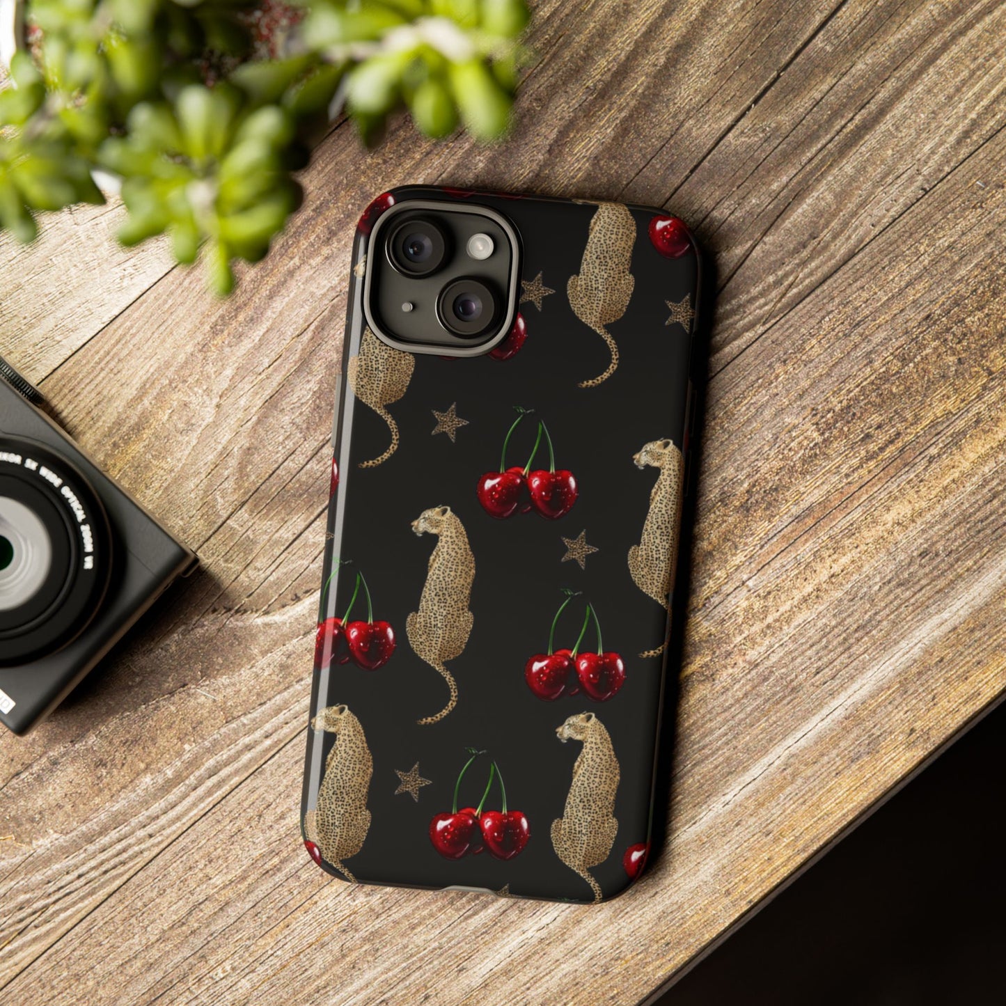 Leopard & Cherry Tough Case