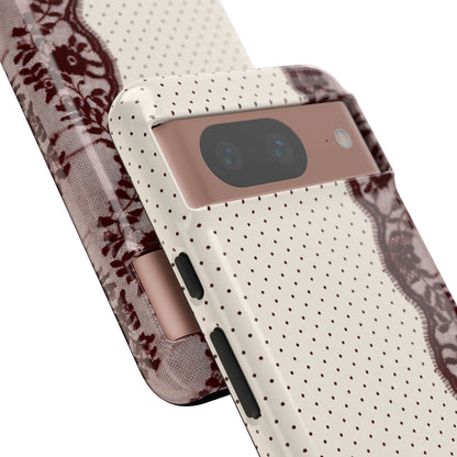Burgundy Lace Edge Tough Case