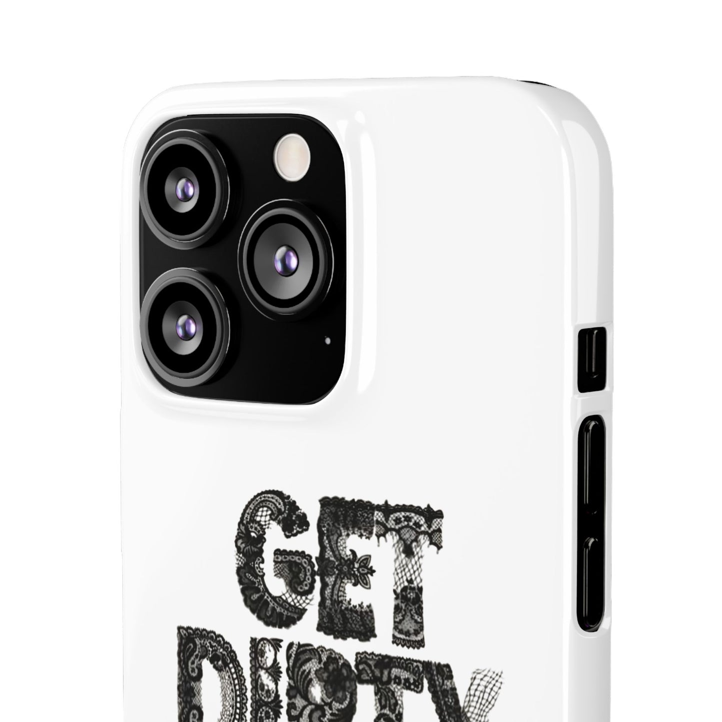 Get Dirty in Paris White Snap Case