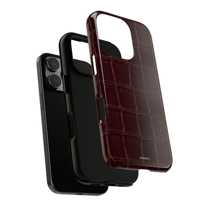 Burgundy Croc Tough Case