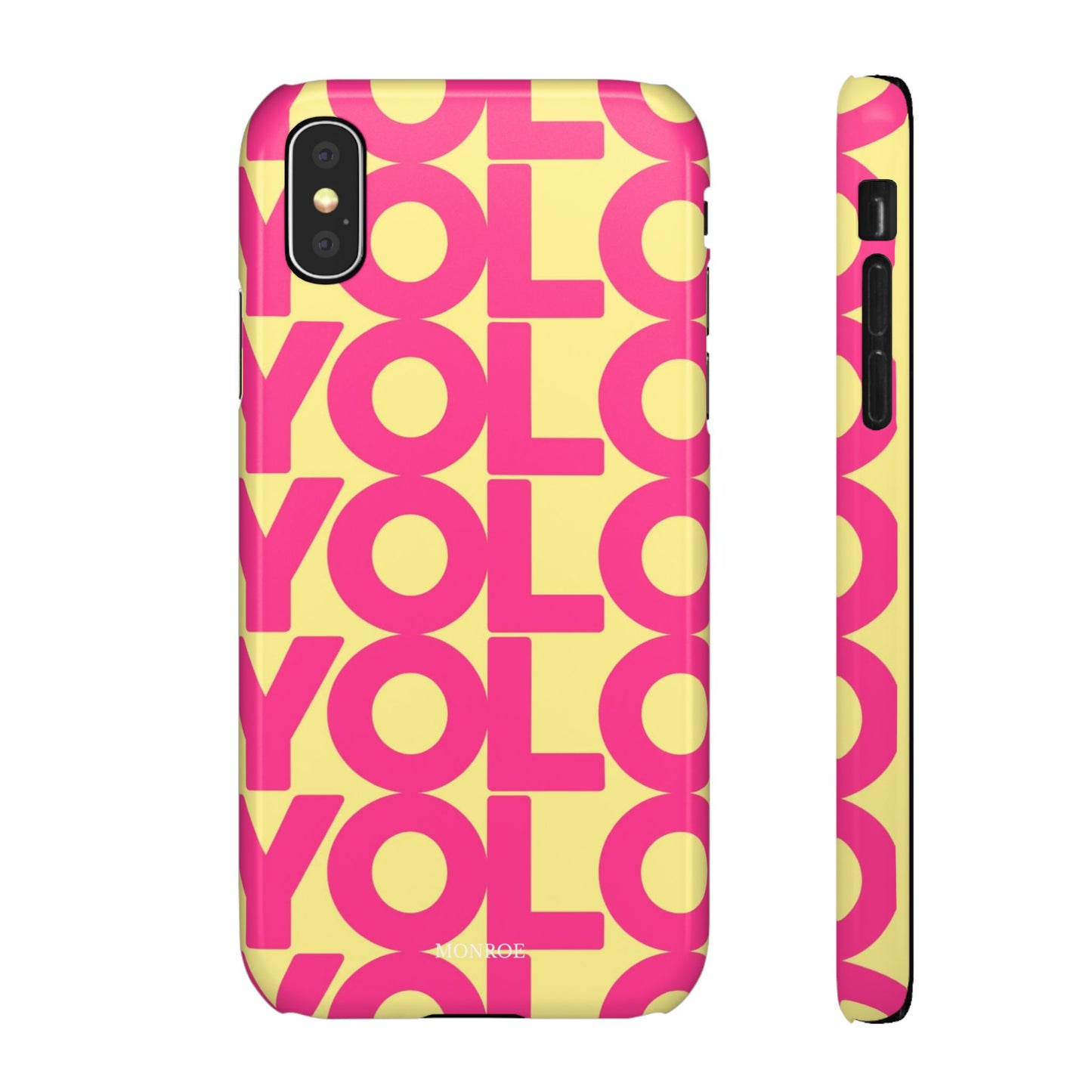 Bold pink ''YOLO'' Case