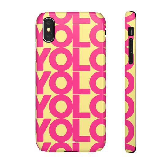 Bold pink ''YOLO'' Case