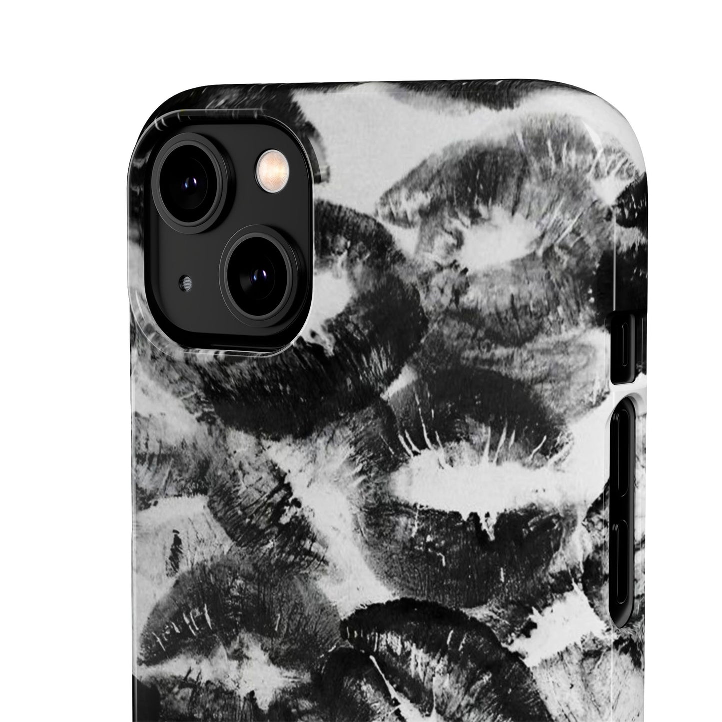 Black & White Kiss Print Case