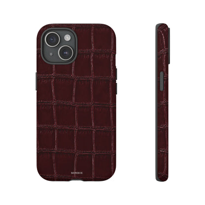 Burgundy Croc Tough Case