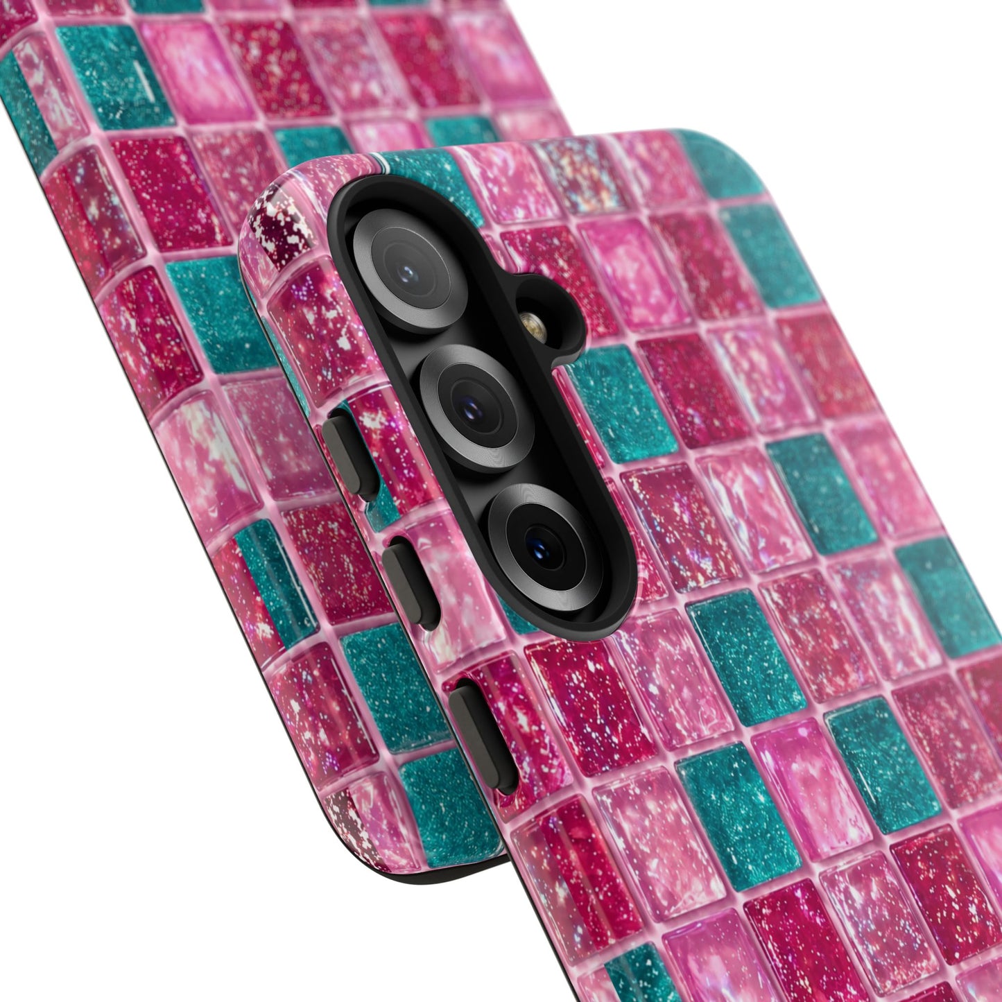 Pink Teal Mosaic Tough Case