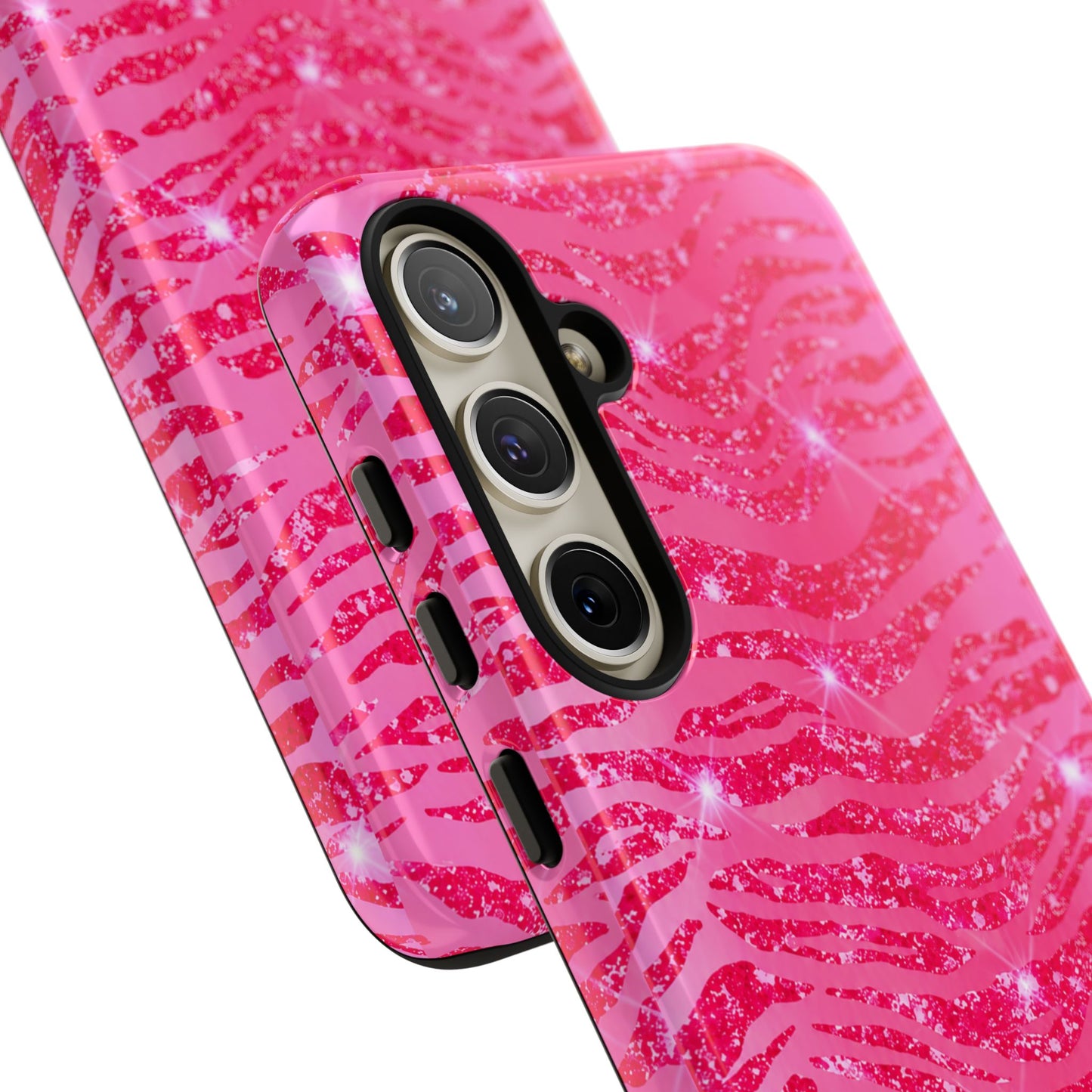 Pink Glitter Zebra Tough Case
